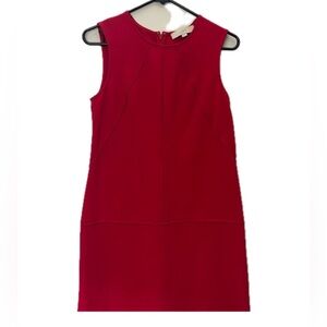 LOFT Red Sleeveless Sheath Knee Length Dress Size 4